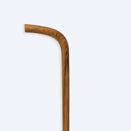 عصا خيزران إماراتية تراثية بمقبض منحني ونقشة خشبية طبيعية - Traditional Wooden Cane.